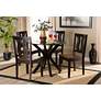 Mare Two-Tone Brown Wood 5-Piece Dining Table and Chair Set