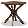 Thumbnail3 of Mare Walnut Brown Wood 5-Piece Dining Table and Chair Set more views