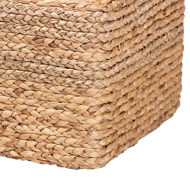 Image 3 Marella Natural Brown Seagrass Accent Footstool more views