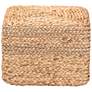 5_Marella Natural Brown Seagrass Accent Footstool more views