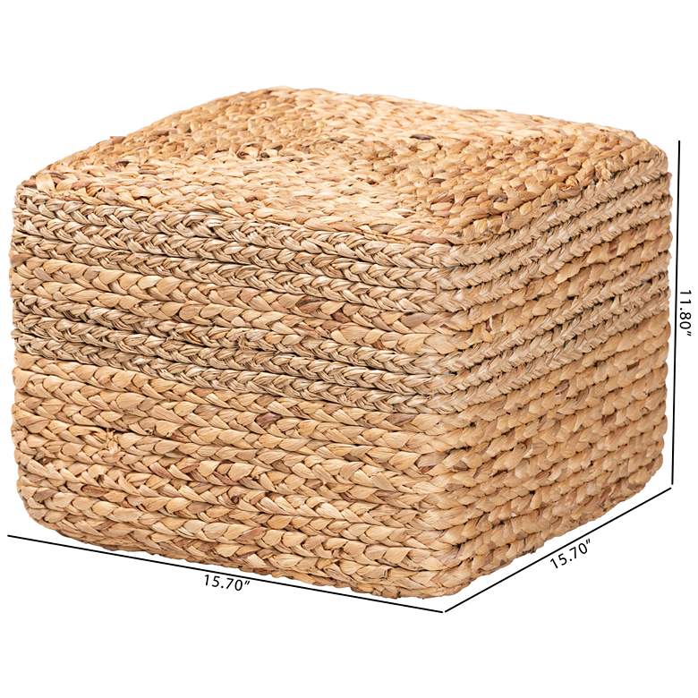 Image 6 Marella Natural Brown Seagrass Accent Footstool more views