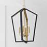 Thumbnail1 of Maren 20" Wide Black and Brass Pendant Modern Chandelier