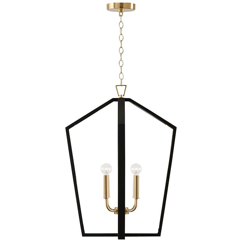 Image 2 Maren 20" Wide Black and Brass Pendant Modern Chandelier more views