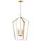 Maren 20" Wide Flat White and Matte Brass 4-Light Pendant