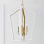 1_Maren 20" Wide Flat White and Matte Brass 4-Light Pendant