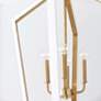 3_Maren 20" Wide Flat White and Matte Brass 4-Light Pendant more views