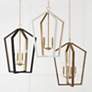 4_Maren 20" Wide Flat White and Matte Brass 4-Light Pendant more views