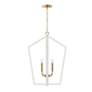 5_Maren 20" Wide Flat White and Matte Brass 4-Light Pendant more views