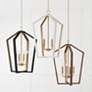 4_Maren 20" Wide Nordic Wood and Matte Brass 4-Light Pendant more views