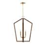 5_Maren 20" Wide Nordic Wood and Matte Brass 4-Light Pendant more views