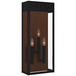 Maren 3-Light Matte Black Outdoor Wall Lantern