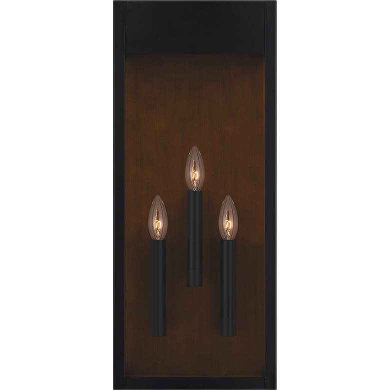 Image 3 Maren 3-Light Matte Black Outdoor Wall Lantern more views