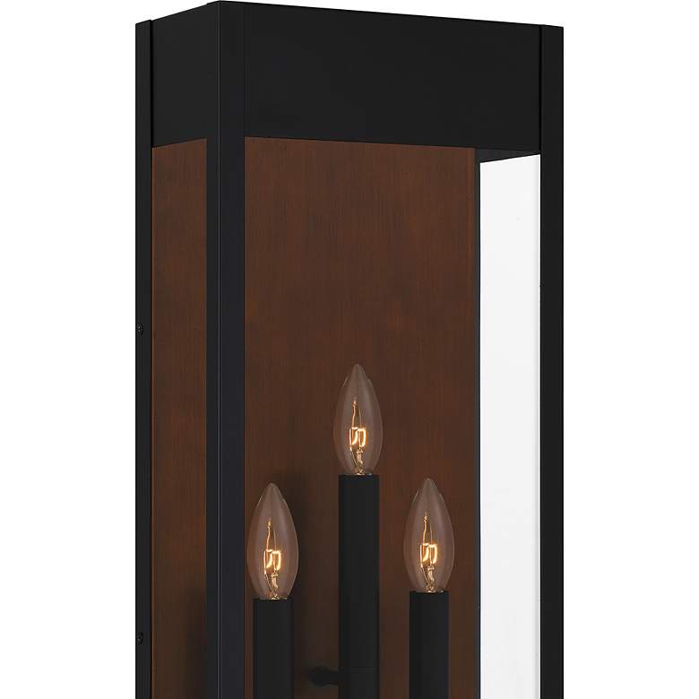 Image 5 Maren 3-Light Matte Black Outdoor Wall Lantern more views