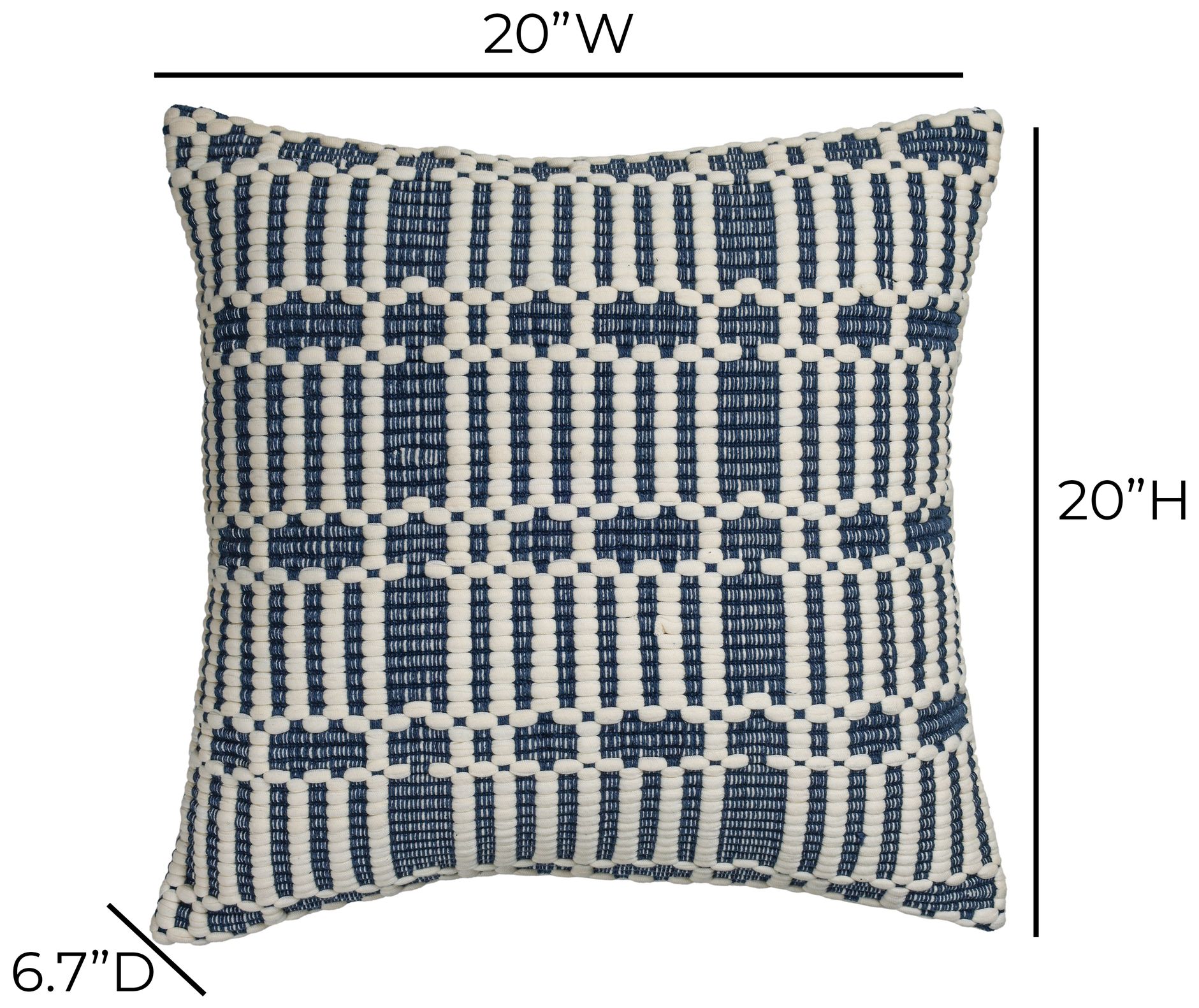 Image 5 Maresh "Ocean" 20 inch Square Woven Pillow more views