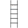 Mareva 18" Wide Black Wood Decorative Blanket Ladder