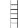 Mareva 18" Wide Black Wood Decorative Blanket Ladder