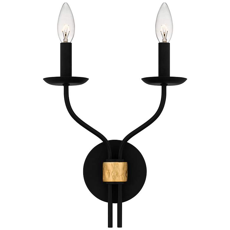 Image 2 Margaret 2-Light Matte Black Wall Sconce