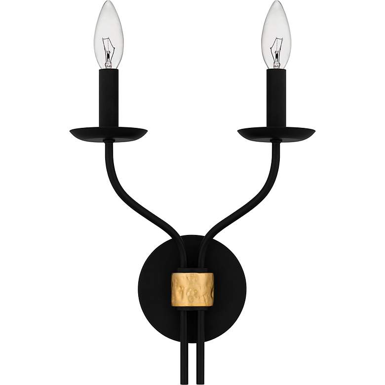 Image 3 Margaret 2-Light Matte Black Wall Sconce more views