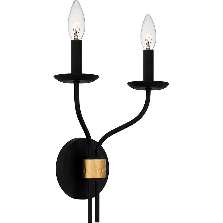 Image 4 Margaret 2-Light Matte Black Wall Sconce more views
