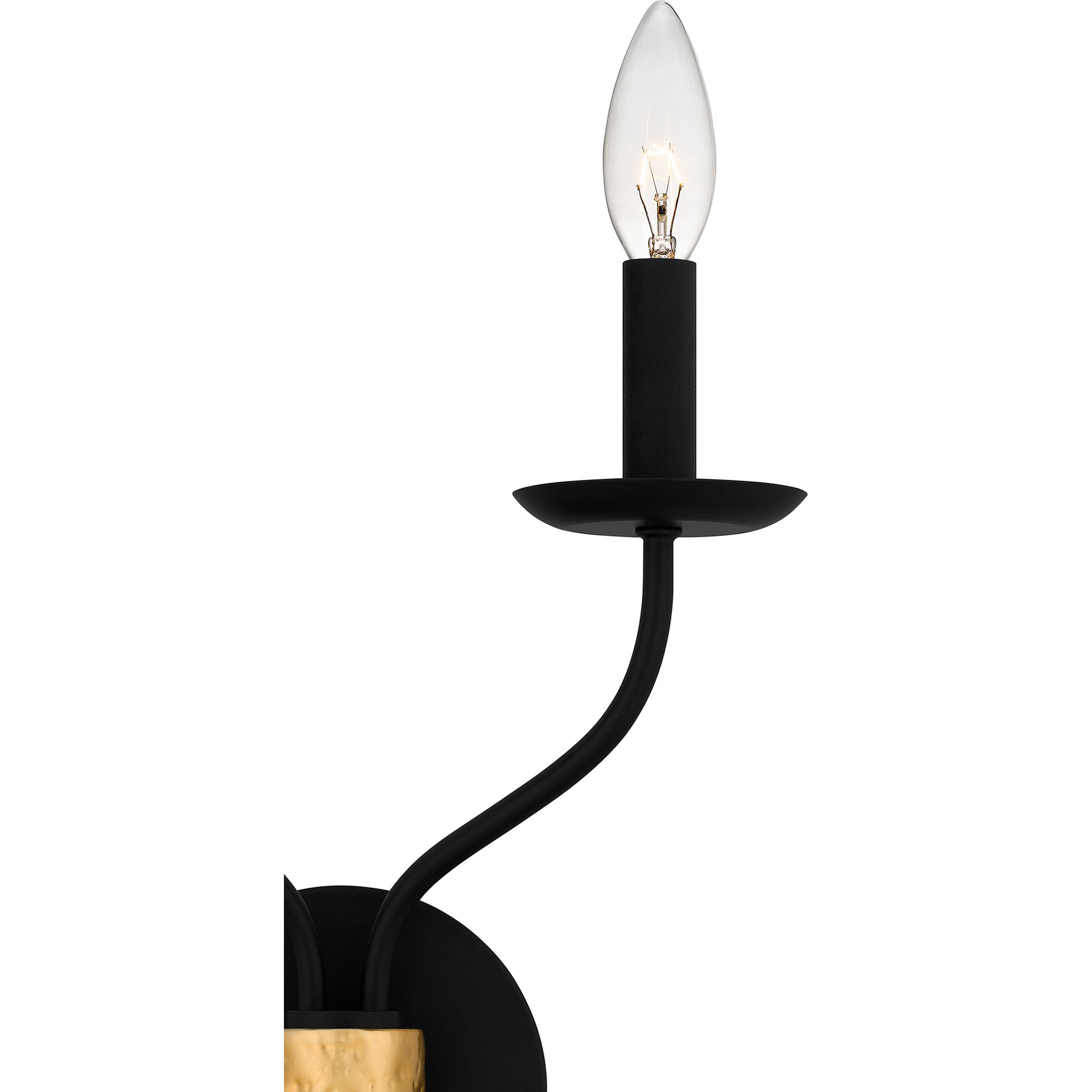 Margaret 2-Light Matte Black Wall Sconce