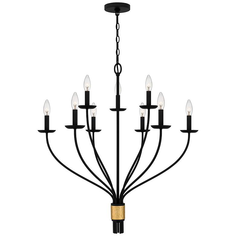 Image 2 Margaret 9-Light Matte Black Chandelier