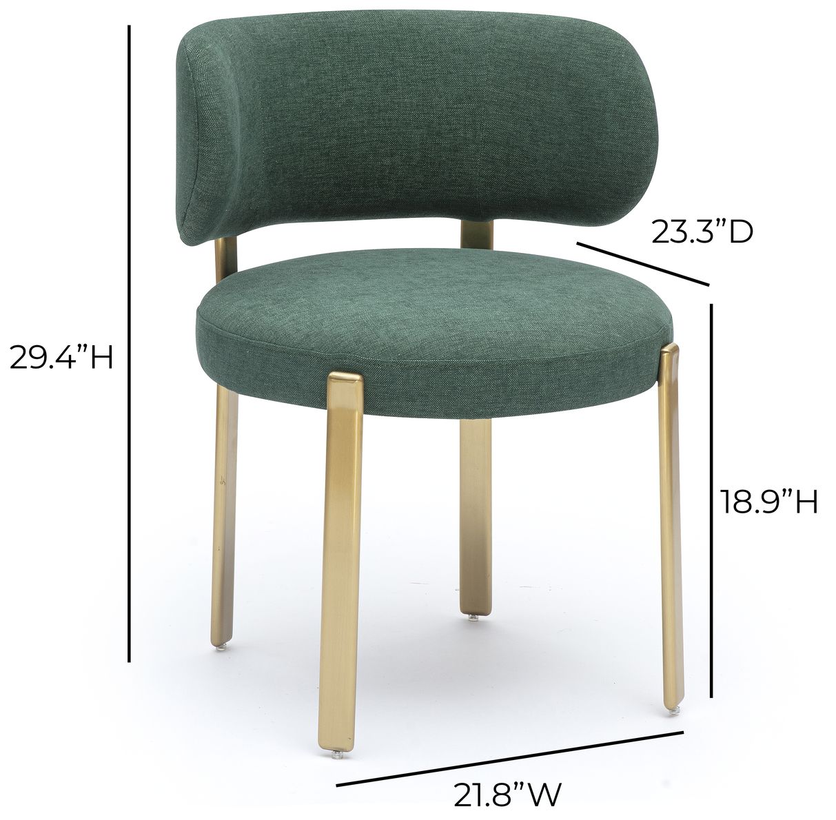 Image 7 Margaret Green Performance Chenille Dining Chair more views
