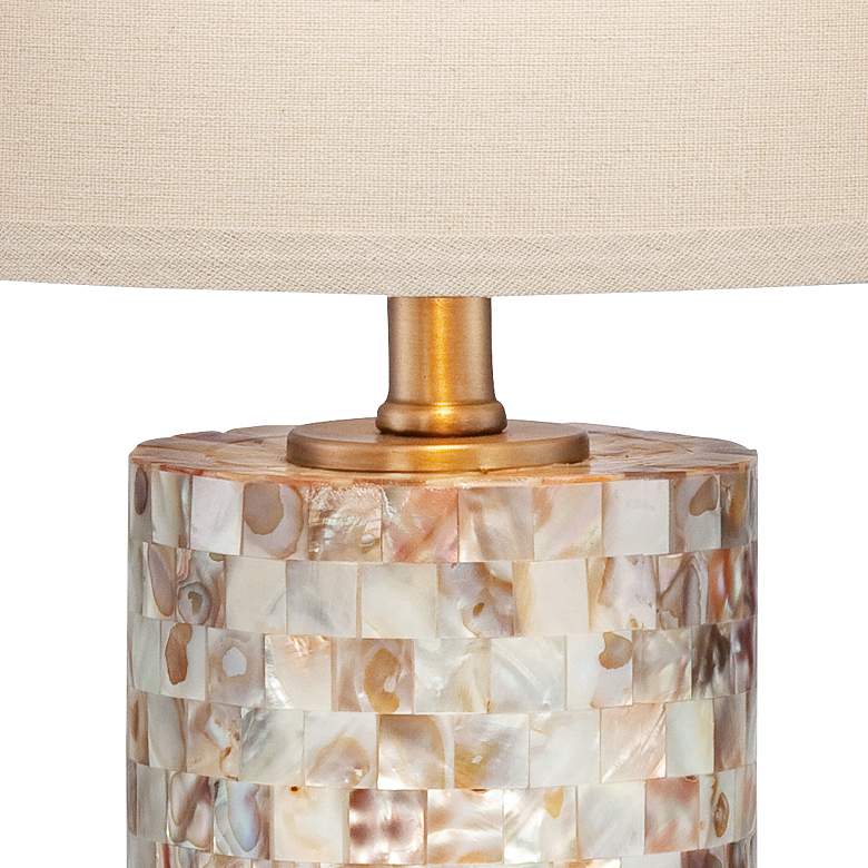 Margaret Mother of Pearl Cylinder Lamp with Table Top Dimmer more views