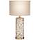 Margaret Mother of Pearl Tile Cylinder Table Lamp w/ 9W LED Bulb