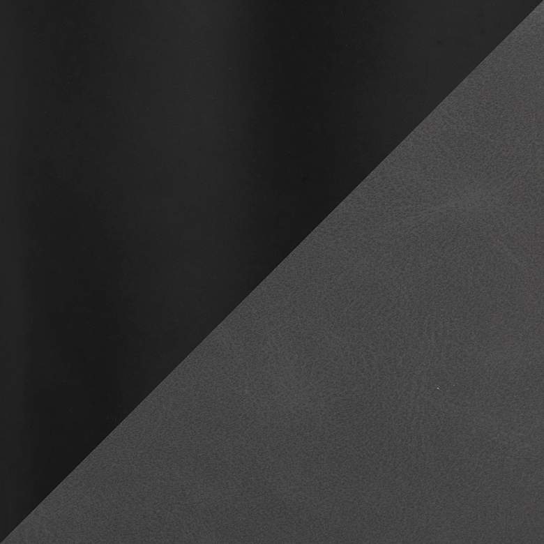 Image 7 Margarite Barstool in Black Metal and Grey Faux Leather by LumiSource Pair more views