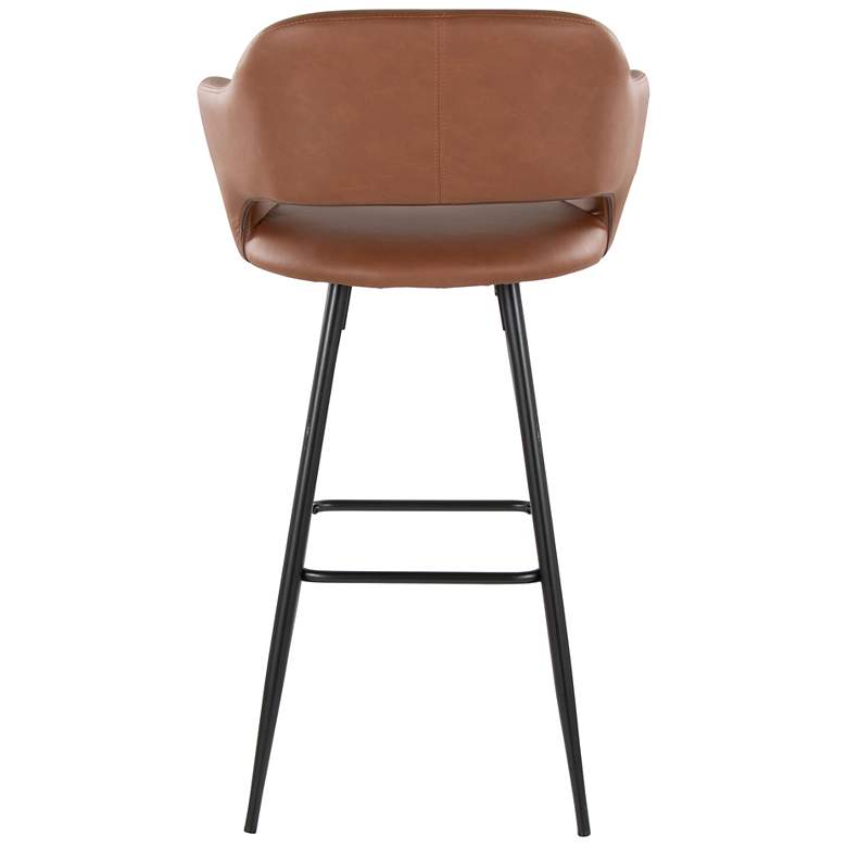 Image 6 Margarite Barstool in Brown Faux Leather by LumiSource Pair more views