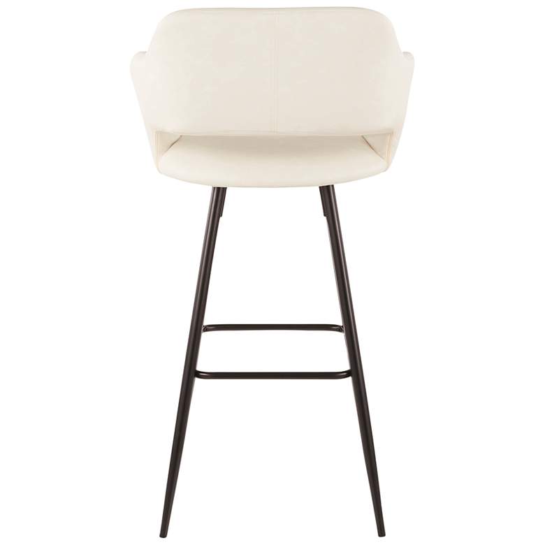 Image 4 Margarite Barstool in Cream Faux Leather by LumiSource Pair more views