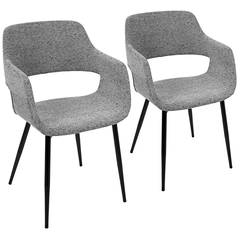 Image 1 Margarite Gray Fabric Modern Dining Chairs Set of 2