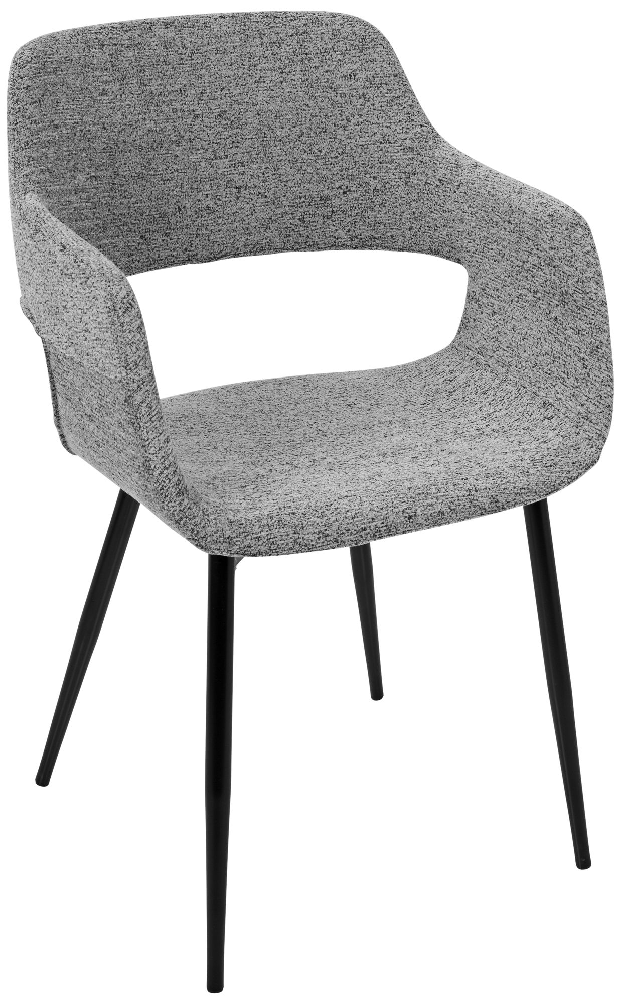 Grey and white fabric dining online chairs