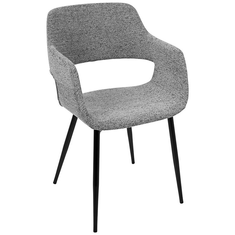 Image 2 Margarite Gray Fabric Modern Dining Chairs Set of 2 more views