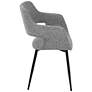 Margarite Gray Fabric Modern Dining Chairs Set of 2