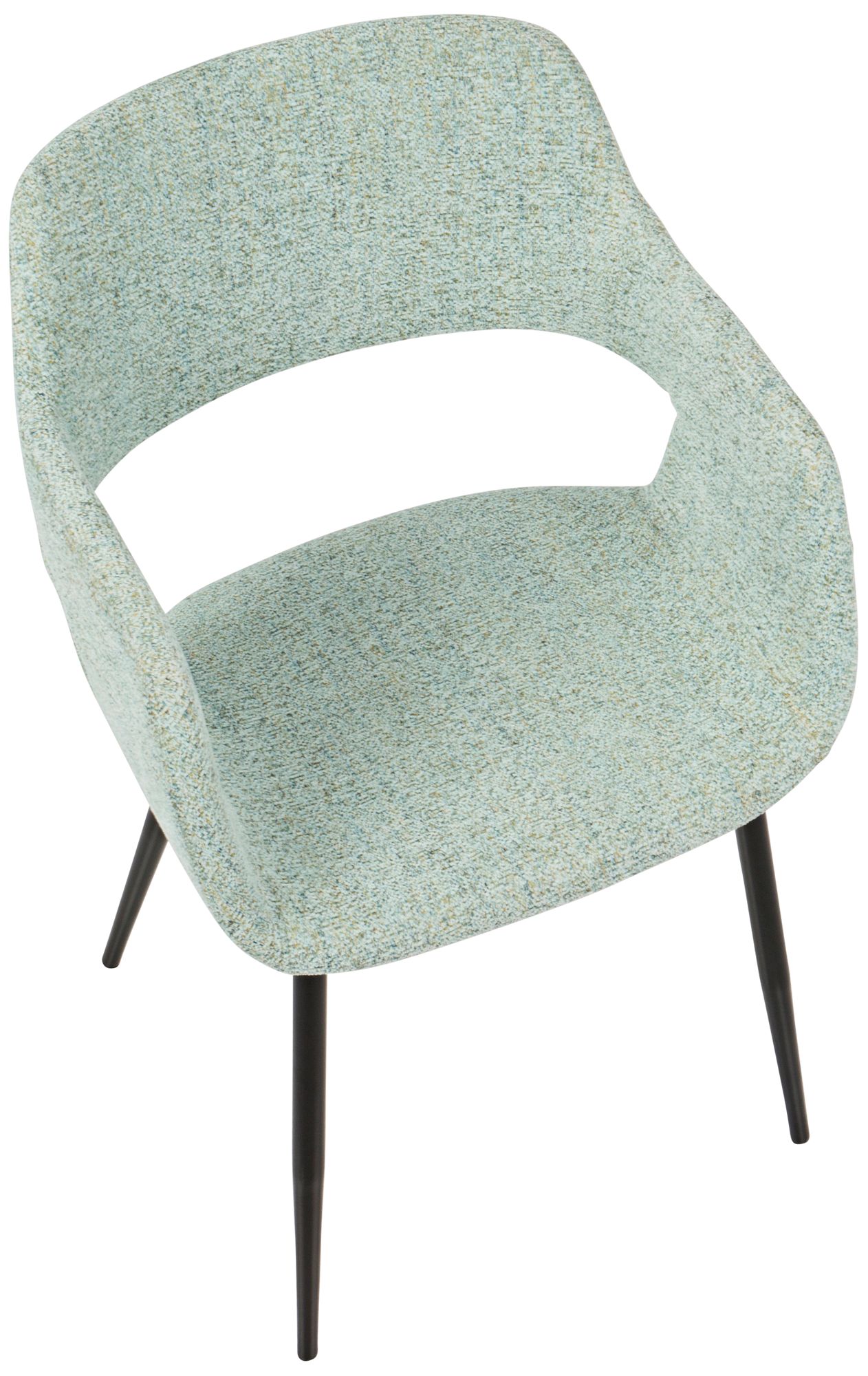 Margarite Light Green Fabric Dining Chair Set of 2 in scene