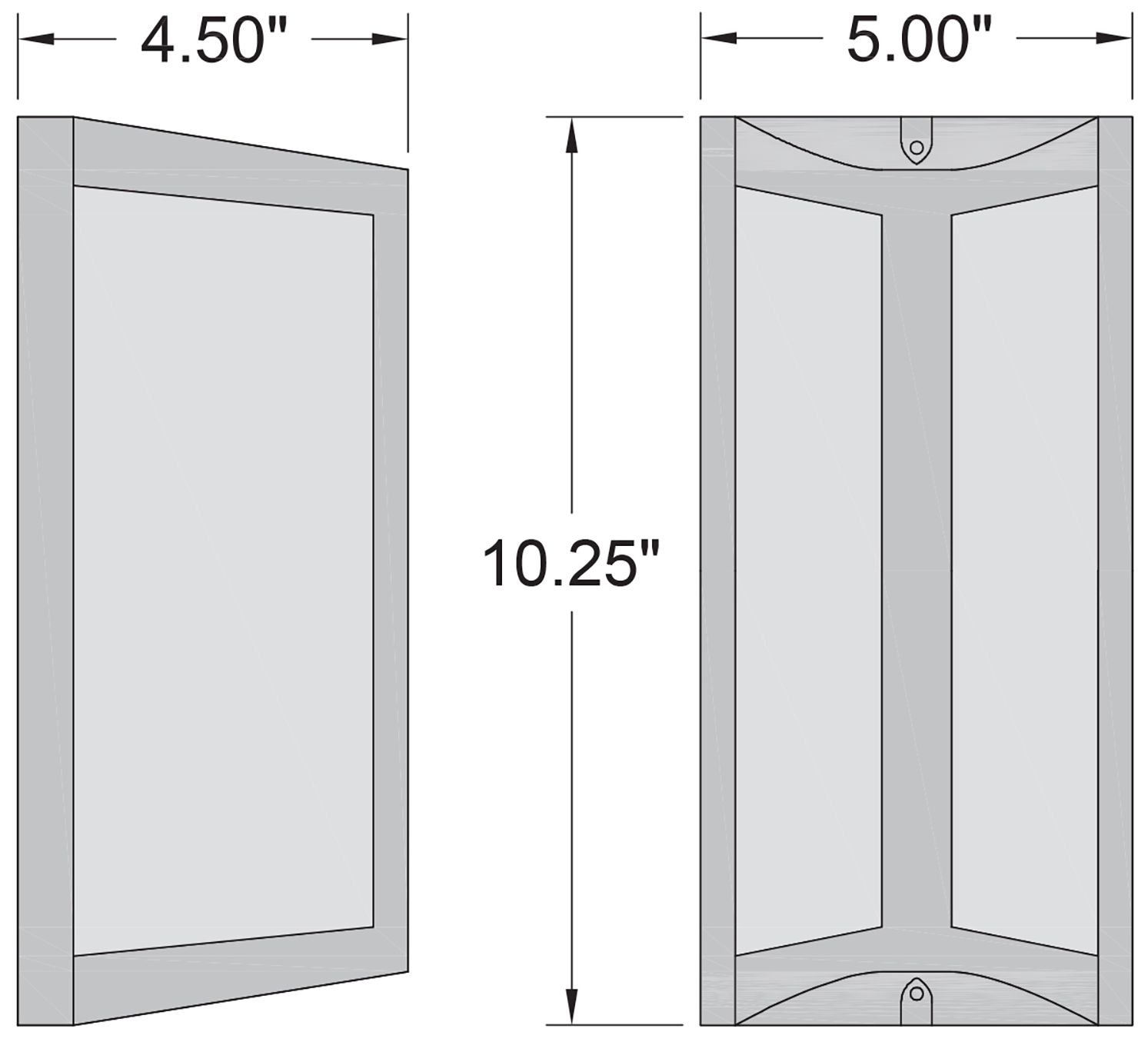 Margate 10.25" High Satin, White LED Out