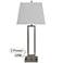 Margate Brushed Nickel Table Lamp with USB Port