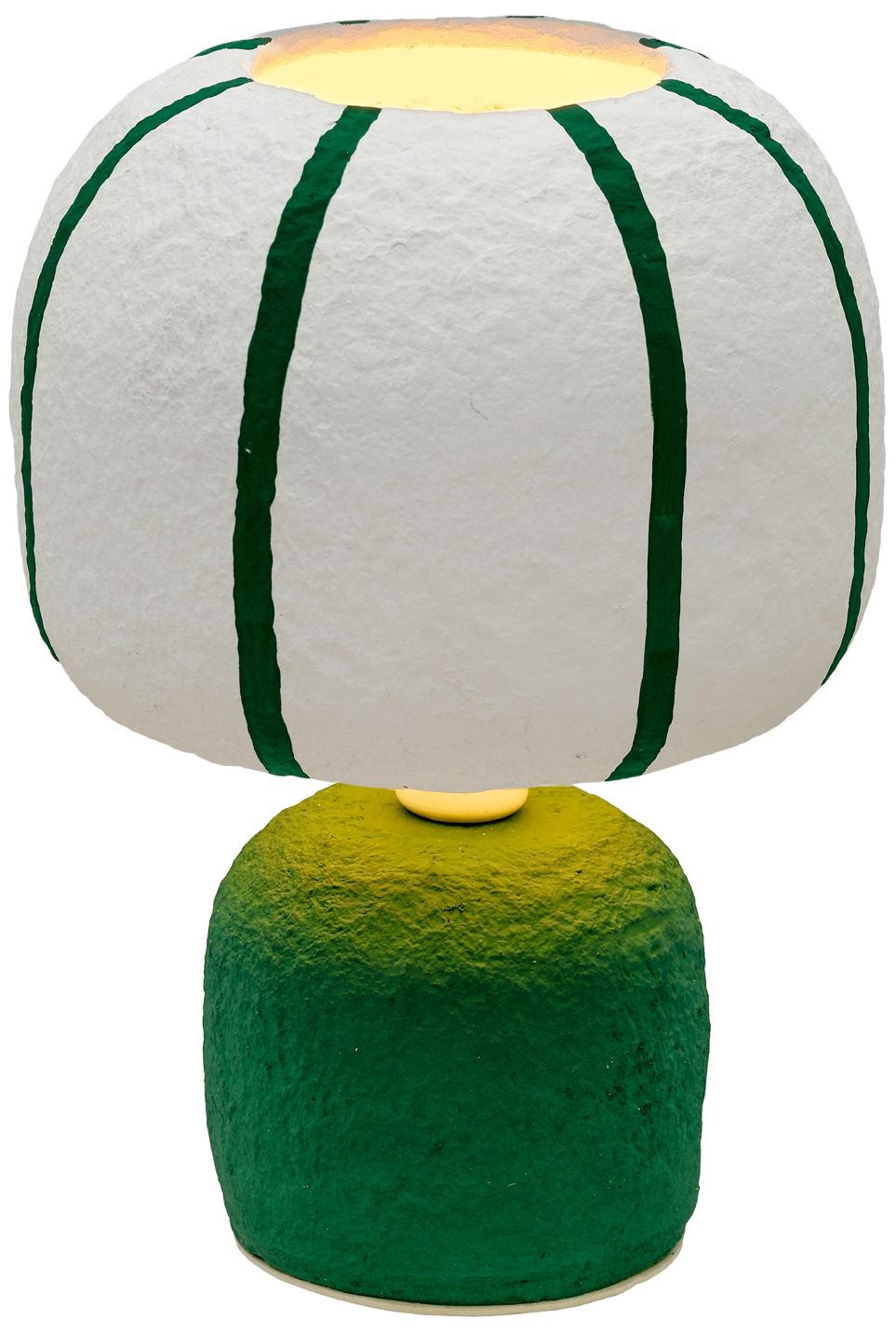 Image 2 Margate Green Cotton Mache Table Lamp more views