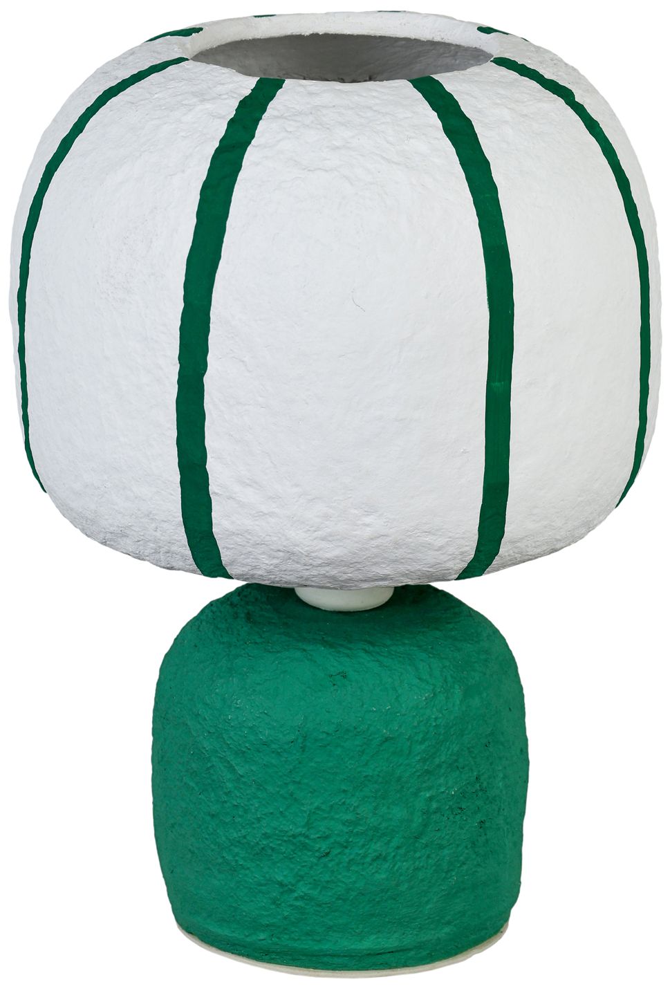 Image 3 Margate Green Cotton Mache Table Lamp more views