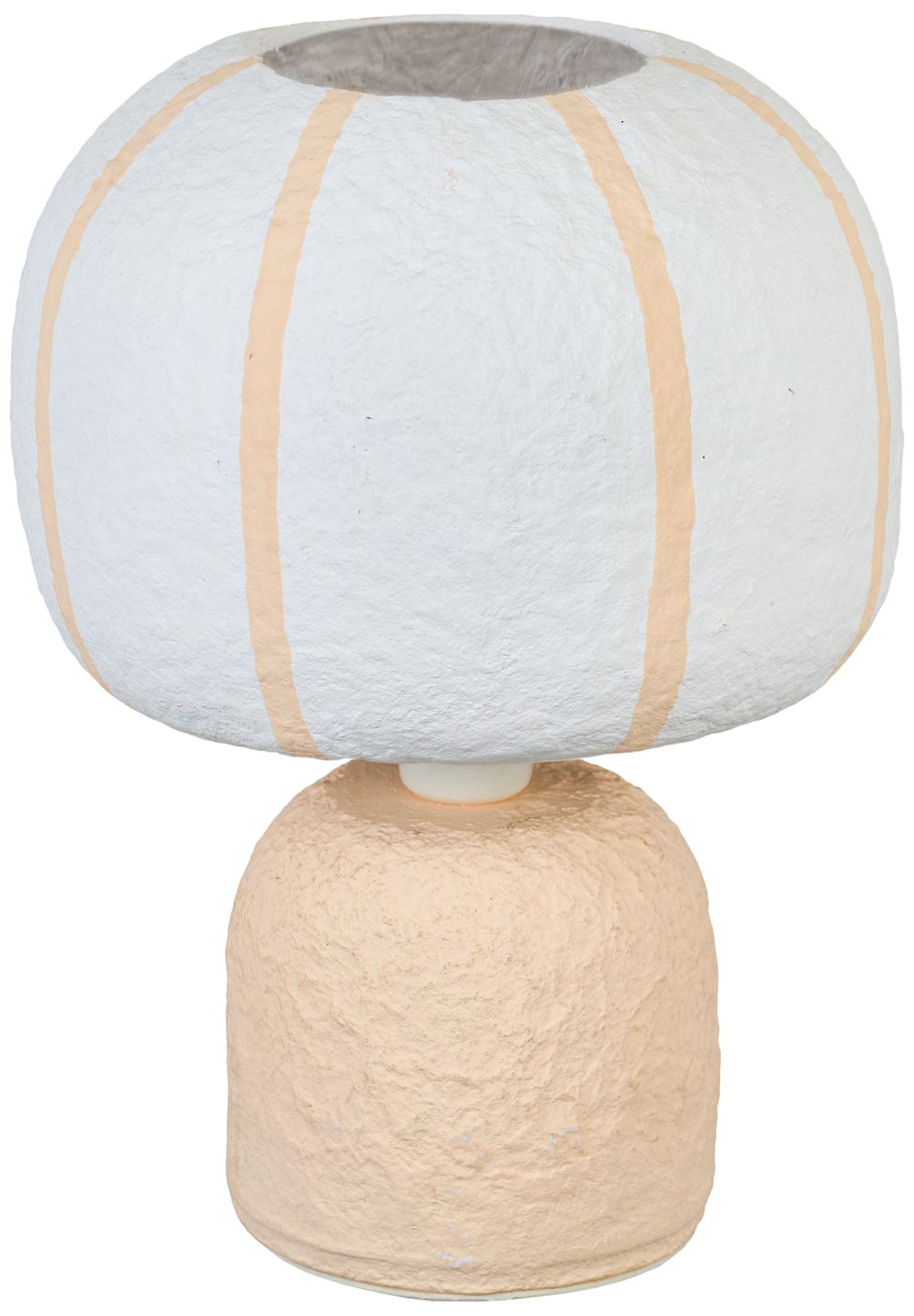 Image 3 Margate Pink Peach Cotton Mache Table Lamp more views