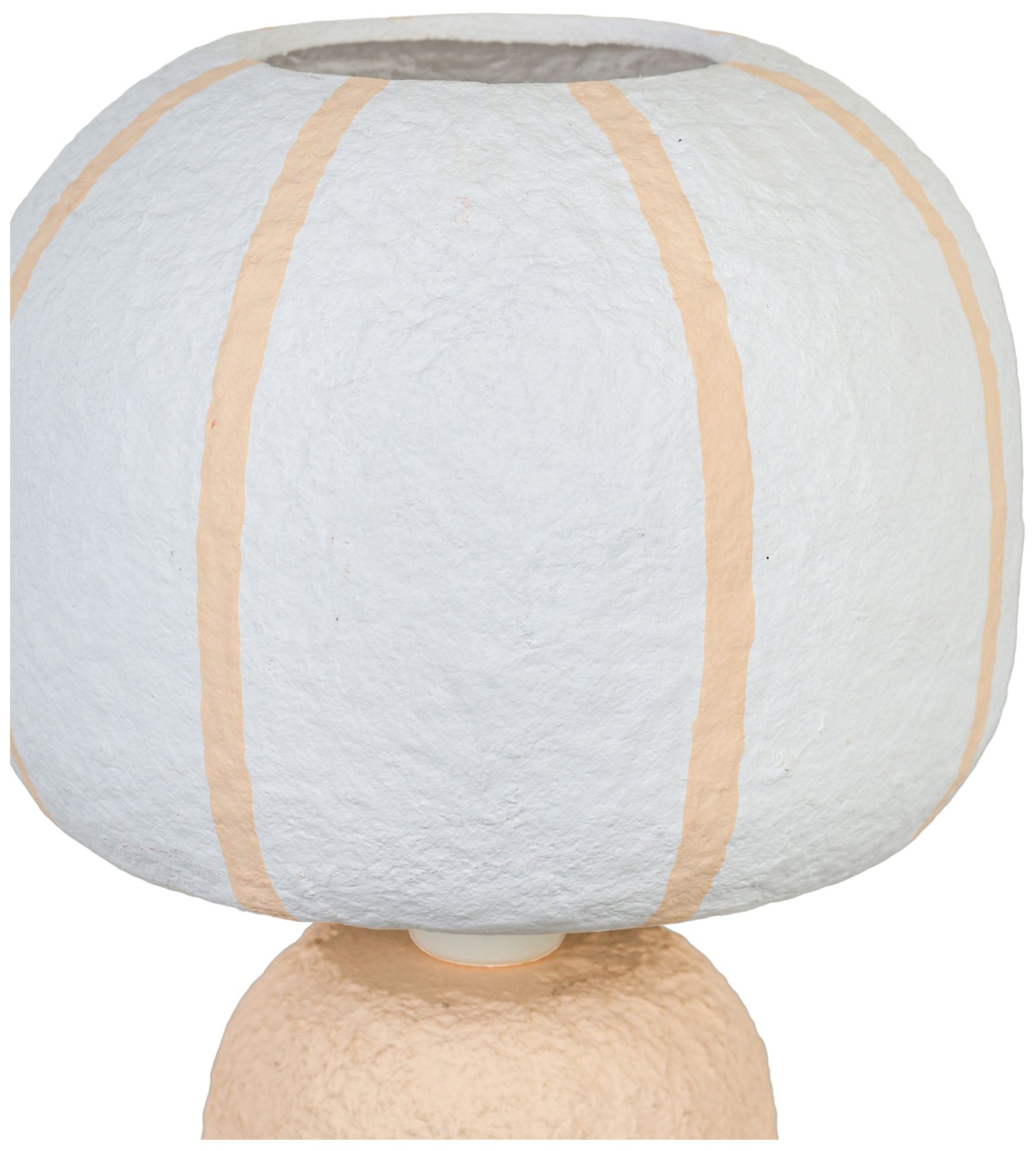 Image 4 Margate Pink Peach Cotton Mache Table Lamp more views