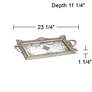 Thumbnail4 of Margeaux 23 1/4" Antique Nickel and Mirrored Decorative Tray more views