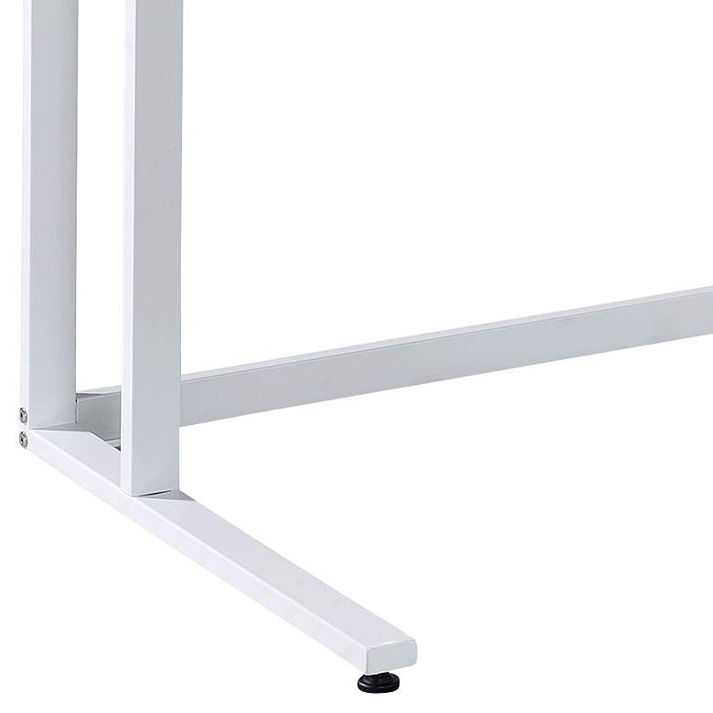Image 4 Margeta 47" Wide Light Oak and White Writing Desk with USB Port more views