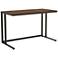 Margeta 47" Wide Walnut and Black Writing Desk with USB Port