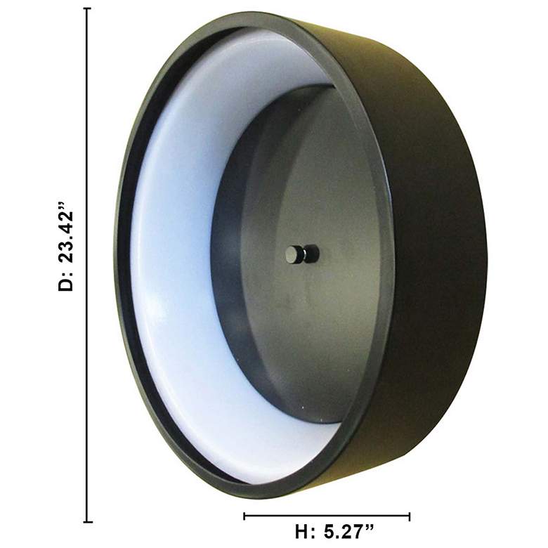 Image 2 Marghera 1 LED Flush Mount Matte Black Finish more views