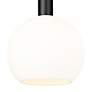 2_Margo 13 3/4" Wide Matte Black Pendant Light w/ White Glass more views