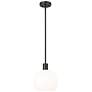 5_Margo 13 3/4" Wide Matte Black Pendant Light w/ White Glass more views