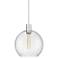 Margo 13 3/4"W Brushed Nickel Pendant Light w/ Seedy Glass