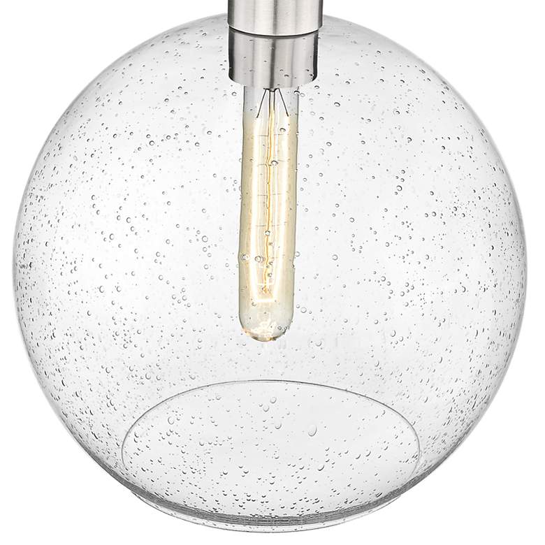 Image 3 Margo 13 3/4"W Brushed Nickel Pendant Light w/ Seedy Glass more views